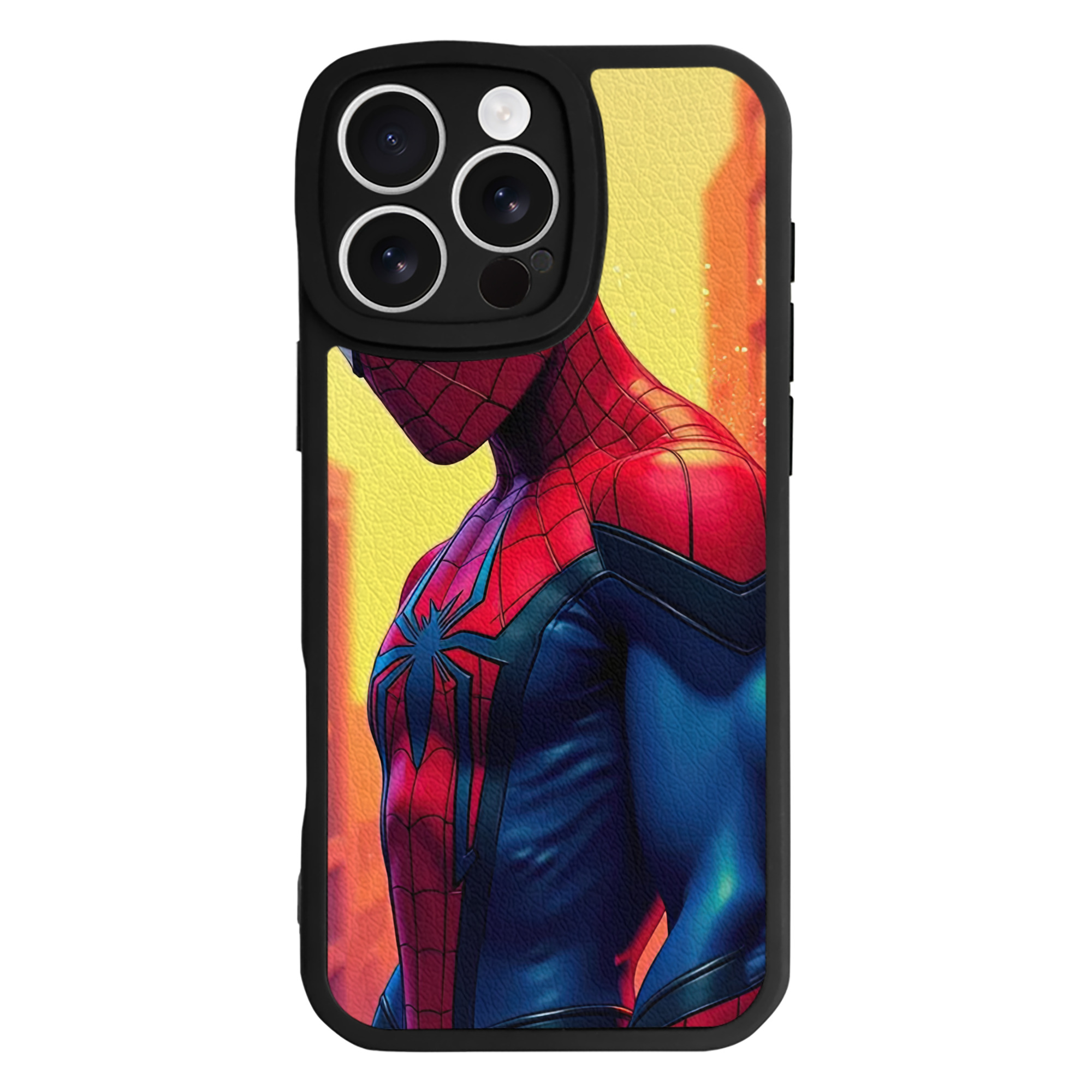 Spider Man スパイダーマン 【iPhone 16シリーズ対応】シリコンスマホケース（レザー調） 材質：シリコン